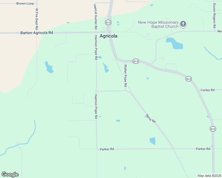 map of restaurants, bars, coffee shops, grocery stores, and more near 126 Walter Pope Road in Lucedale