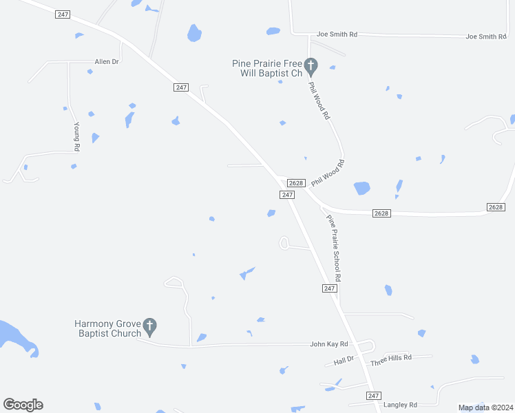 map of restaurants, bars, coffee shops, grocery stores, and more near 1017 Fm 247 Road in Huntsville