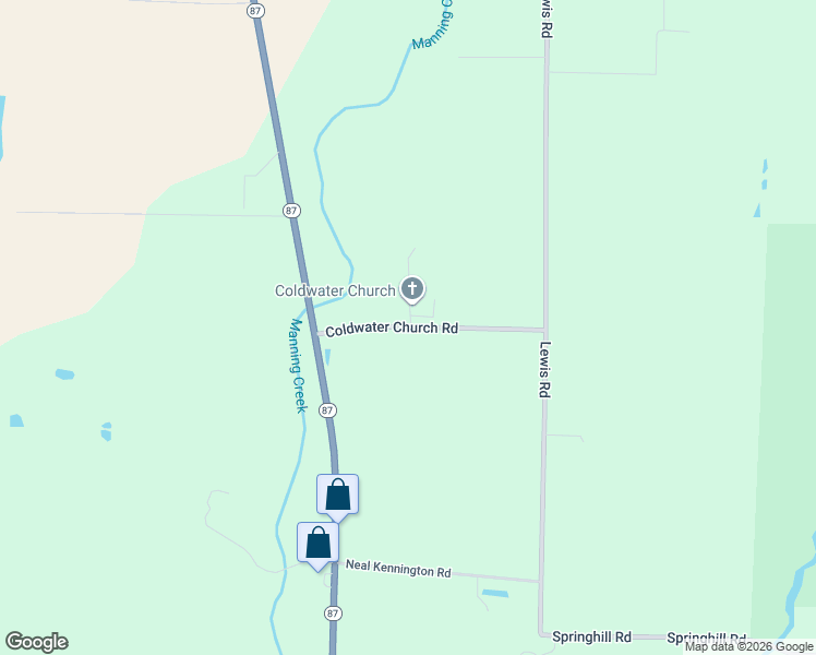map of restaurants, bars, coffee shops, grocery stores, and more near 6670 Coldwater Church Road in Milton