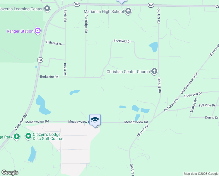 map of restaurants, bars, coffee shops, grocery stores, and more near 4705 Berkshire Road in Marianna