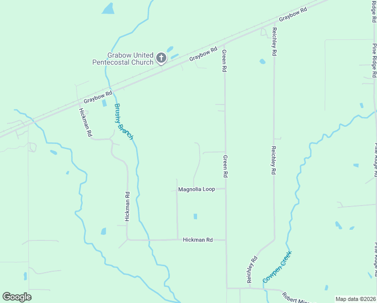 map of restaurants, bars, coffee shops, grocery stores, and more near 3088 Magnolia Loop in DeRidder