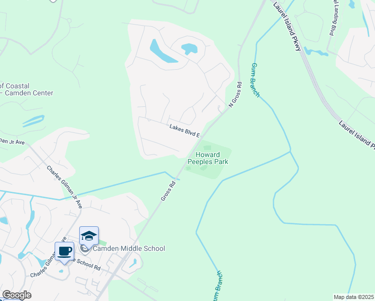 map of restaurants, bars, coffee shops, grocery stores, and more near 127 Hydrangea Road in Kingsland