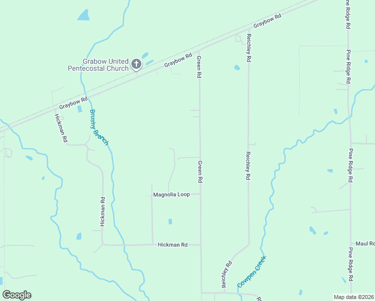 map of restaurants, bars, coffee shops, grocery stores, and more near 550-726 Green Road in DeRidder