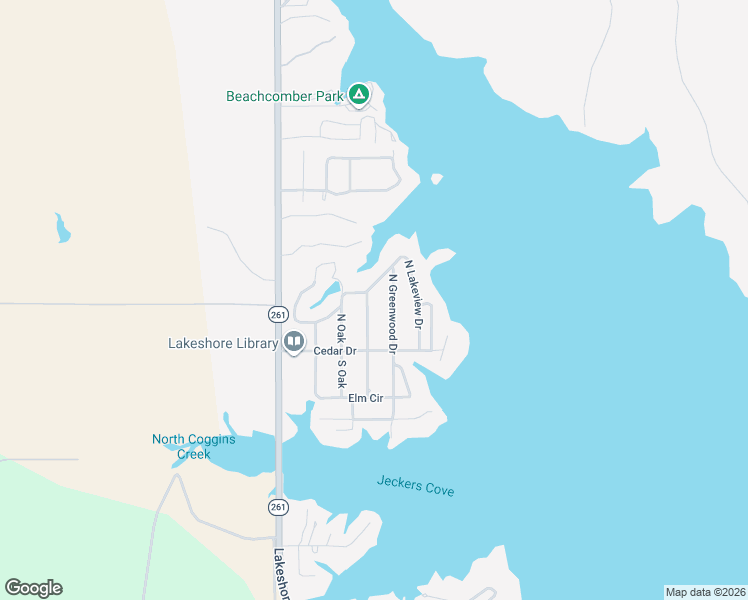 map of restaurants, bars, coffee shops, grocery stores, and more near 110 North Ridgeview in Buchanan Dam