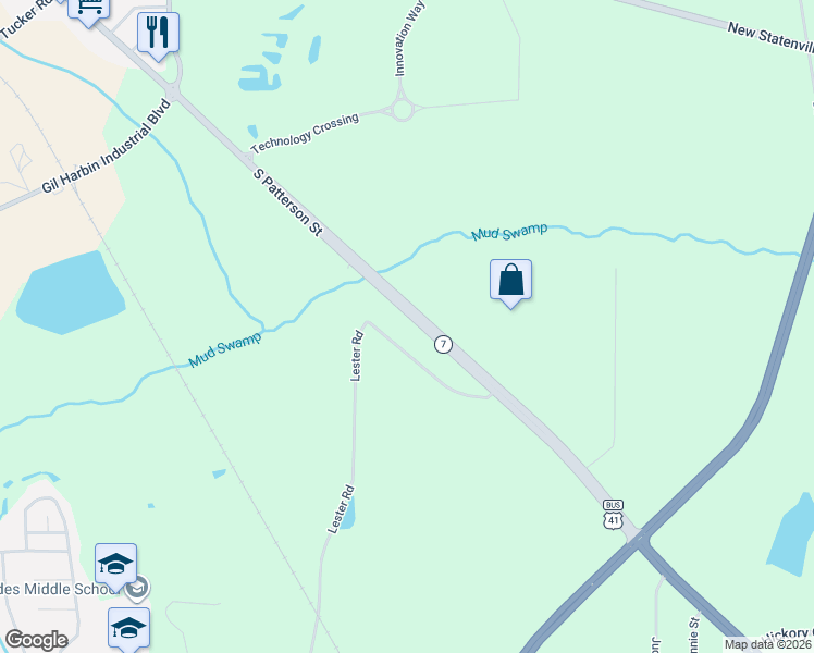 map of restaurants, bars, coffee shops, grocery stores, and more near 2300-2314 Old US 41 in Valdosta