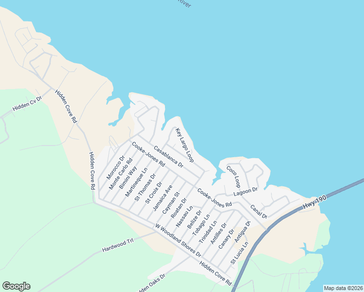 map of restaurants, bars, coffee shops, grocery stores, and more near 260 Key Largo Loop in Point Blank