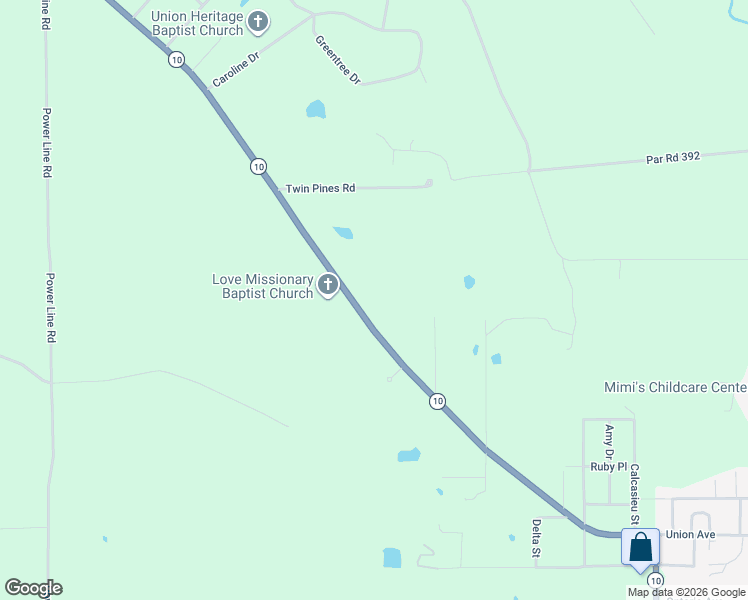 map of restaurants, bars, coffee shops, grocery stores, and more near 1531 Sunset Drive in Bogalusa