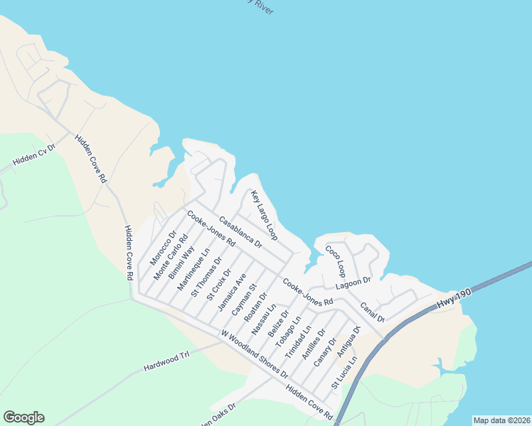 map of restaurants, bars, coffee shops, grocery stores, and more near 260 Key Largo Loop in Point Blank