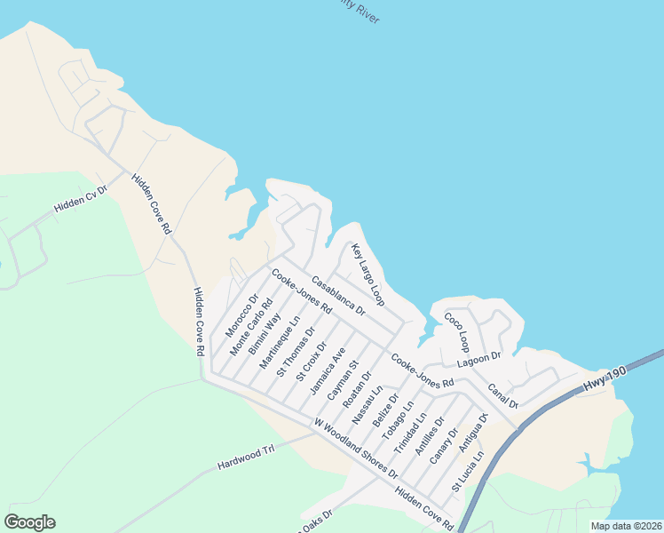 map of restaurants, bars, coffee shops, grocery stores, and more near 50 Kokomo Run in Point Blank