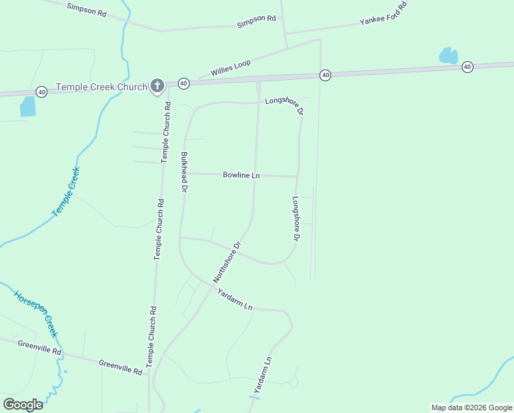 map of restaurants, bars, coffee shops, grocery stores, and more near 205 Northshore Drive in Kingsland