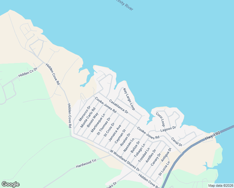 map of restaurants, bars, coffee shops, grocery stores, and more near 69 Key Largo Loop in Point Blank