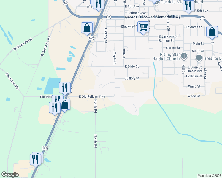 map of restaurants, bars, coffee shops, grocery stores, and more near 201-223 Newport Drive in Oakdale
