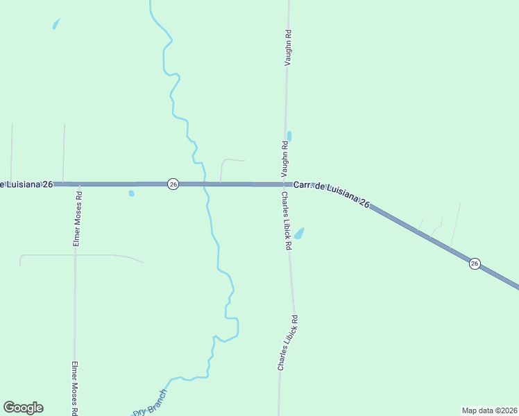 map of restaurants, bars, coffee shops, grocery stores, and more near 4958 Louisiana 26 in DeRidder
