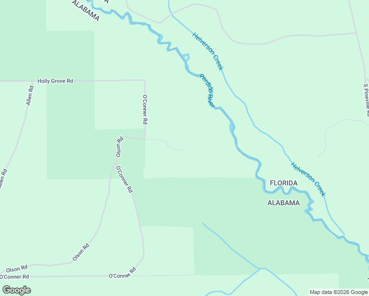 map of restaurants, bars, coffee shops, grocery stores, and more near O'Conner Road in Robertsdale