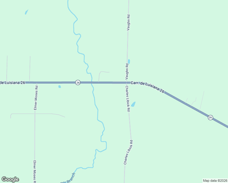 map of restaurants, bars, coffee shops, grocery stores, and more near 4958 Louisiana 26 in DeRidder