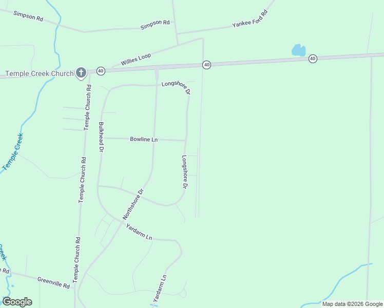 map of restaurants, bars, coffee shops, grocery stores, and more near 205 Longshore Drive in Kingsland