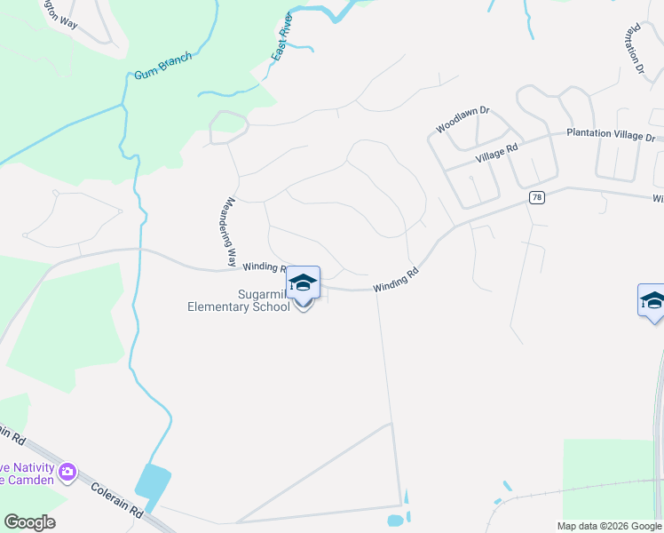 map of restaurants, bars, coffee shops, grocery stores, and more near 134 Boatsman Way in St. Marys