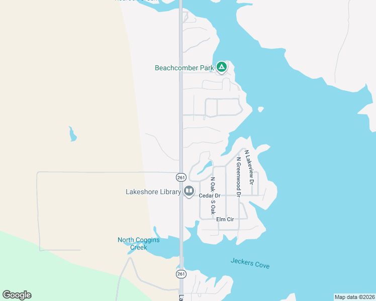 map of restaurants, bars, coffee shops, grocery stores, and more near 7694 Texas 261 in Buchanan Dam