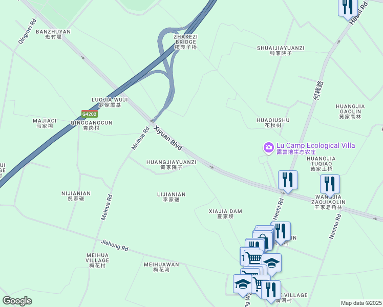 map of restaurants, bars, coffee shops, grocery stores, and more near IT Da Dao in Cheng Du Shi