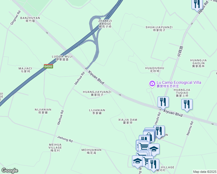 map of restaurants, bars, coffee shops, grocery stores, and more near IT Da Dao in Cheng Du Shi