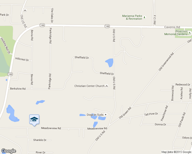 map of restaurants, bars, coffee shops, grocery stores, and more near 4773 Sheffield Drive in Marianna