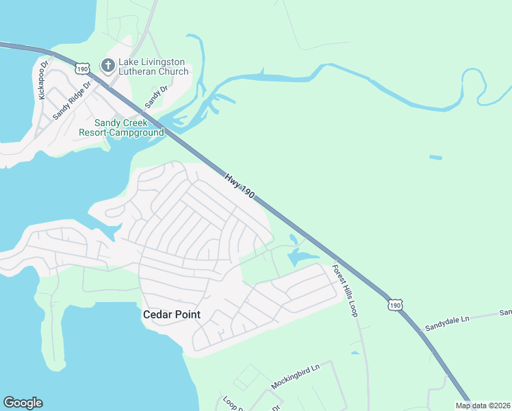 map of restaurants, bars, coffee shops, grocery stores, and more near 11377 U.S. 190 in Livingston