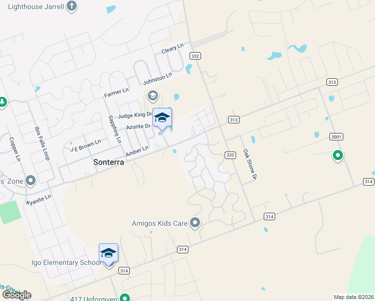 map of restaurants, bars, coffee shops, grocery stores, and more near 245 Circle Way in Jarrell