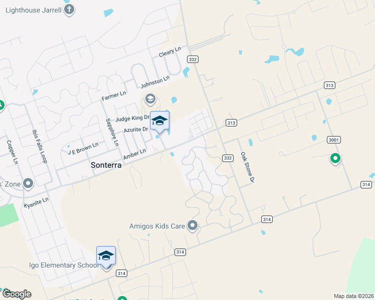map of restaurants, bars, coffee shops, grocery stores, and more near 1825 County Road 313 in Jarrell
