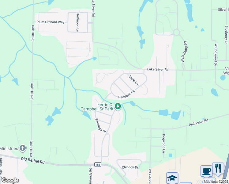 map of restaurants, bars, coffee shops, grocery stores, and more near 2729 Paddock Circle in Crestview