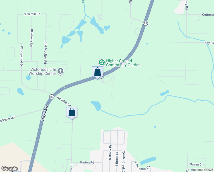 map of restaurants, bars, coffee shops, grocery stores, and more near 2956 Parsonage Lane in Crestview