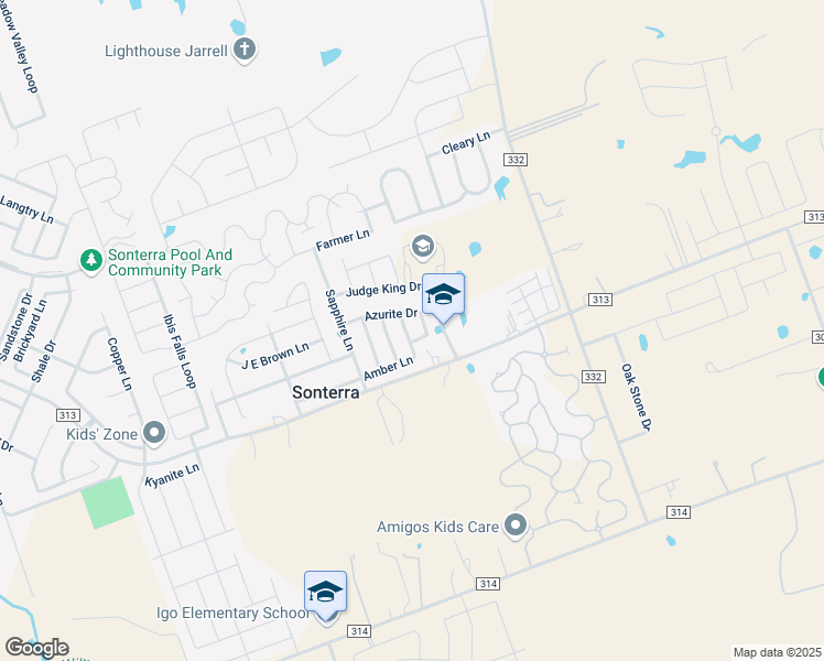 map of restaurants, bars, coffee shops, grocery stores, and more near 508 Amber Lane in Jarrell