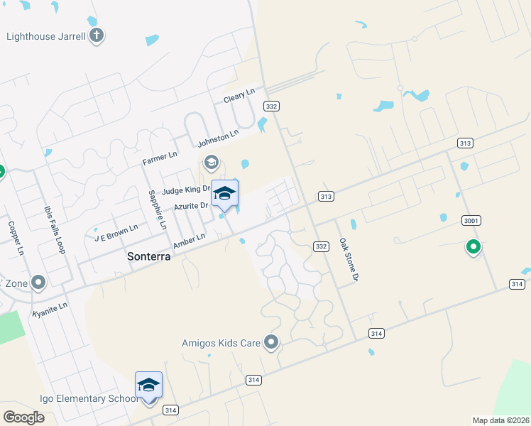 map of restaurants, bars, coffee shops, grocery stores, and more near 1825 County Road 313 in Jarrell