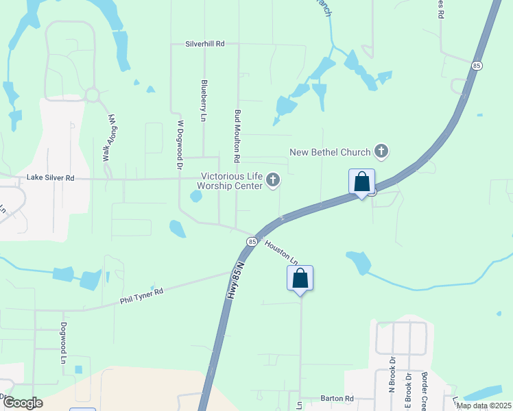 map of restaurants, bars, coffee shops, grocery stores, and more near 2807 Lexington Court in Crestview