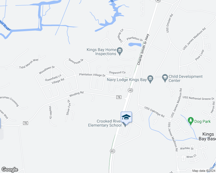 map of restaurants, bars, coffee shops, grocery stores, and more near 210 Westgate Circle in Saint Marys