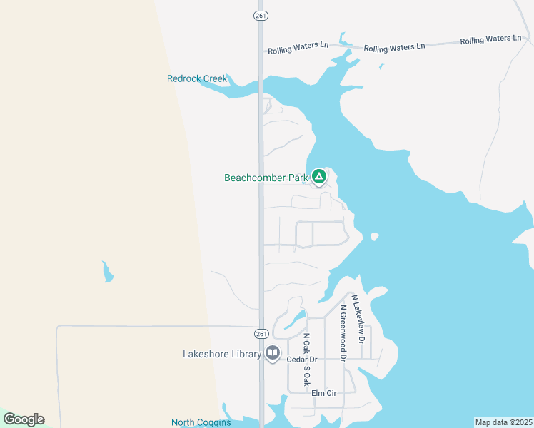 map of restaurants, bars, coffee shops, grocery stores, and more near 7964 Texas 261 in Buchanan Dam