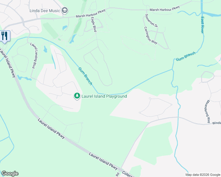 map of restaurants, bars, coffee shops, grocery stores, and more near 499 Eagle Boulevard in Kingsland