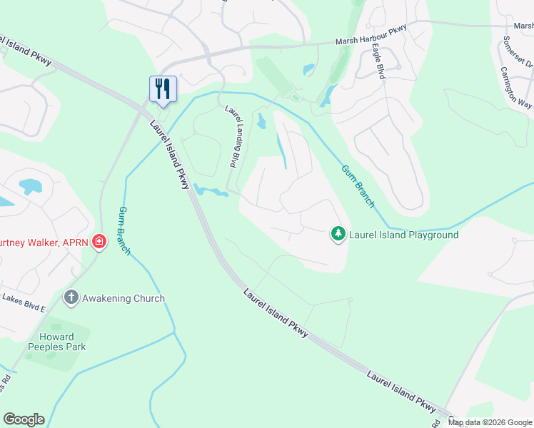 map of restaurants, bars, coffee shops, grocery stores, and more near 266 Laurel Landing Boulevard in St. Marys