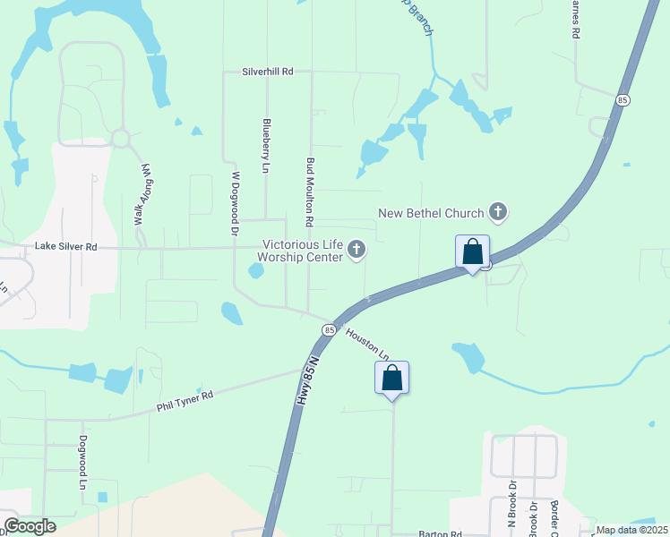 map of restaurants, bars, coffee shops, grocery stores, and more near 2816 Meyer Court in Crestview