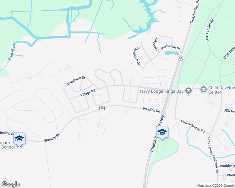 map of restaurants, bars, coffee shops, grocery stores, and more near 307 Pinedale Drive in St. Marys