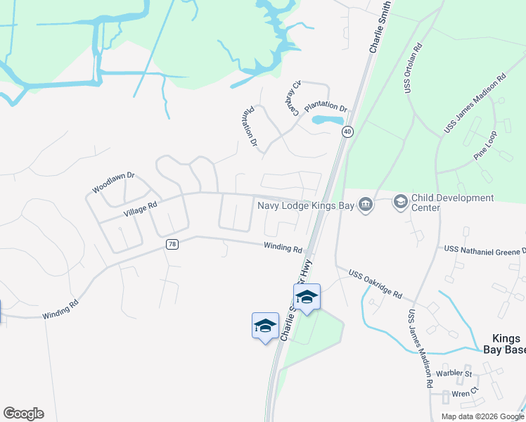 map of restaurants, bars, coffee shops, grocery stores, and more near 105 Pinedale Drive in St. Marys