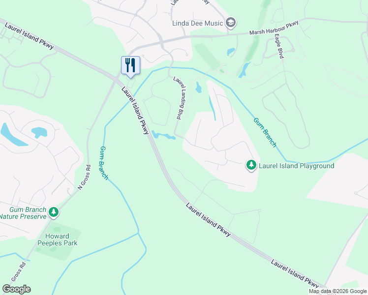 map of restaurants, bars, coffee shops, grocery stores, and more near 250 Laurel Landing Boulevard in Kingsland