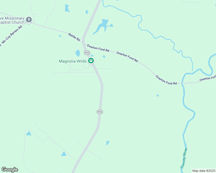 map of restaurants, bars, coffee shops, grocery stores, and more near 11152 Louisiana 955 in Ethel