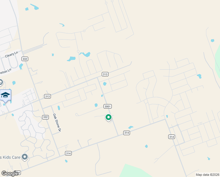 map of restaurants, bars, coffee shops, grocery stores, and more near 208 Batjac Alley in Jarrell