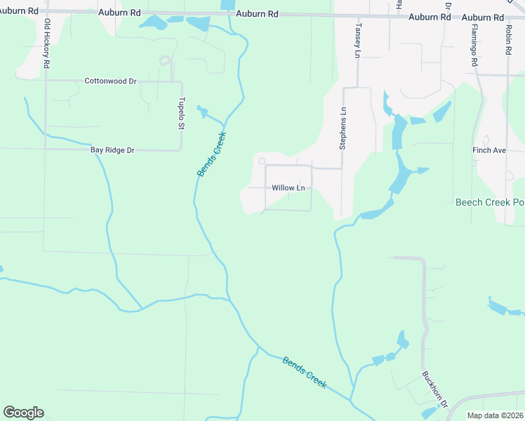 map of restaurants, bars, coffee shops, grocery stores, and more near 3320 Willow Lane in Crestview