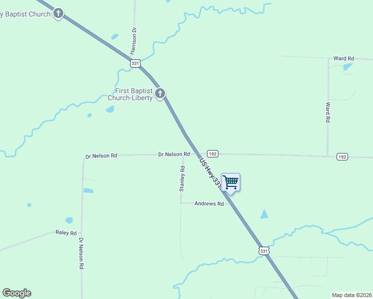map of restaurants, bars, coffee shops, grocery stores, and more near 210 Doctor Nelson Road in DeFuniak Springs