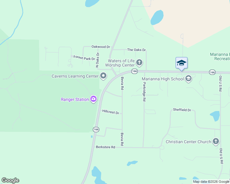 map of restaurants, bars, coffee shops, grocery stores, and more near 4626 Pineview Drive in Marianna