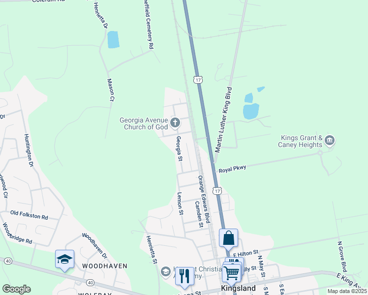 map of restaurants, bars, coffee shops, grocery stores, and more near 660 Camden Street in Kingsland