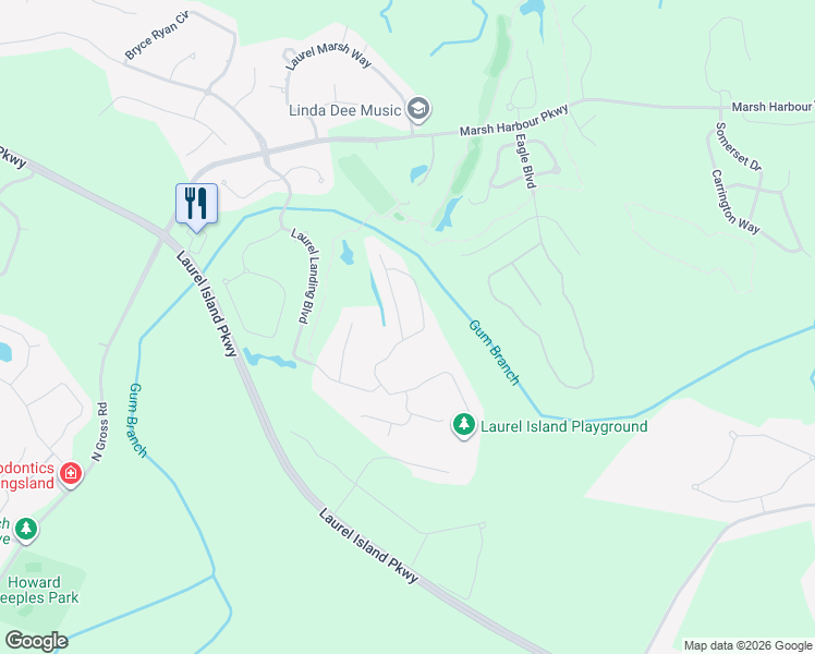 map of restaurants, bars, coffee shops, grocery stores, and more near 114 Miller Court in Kingsland