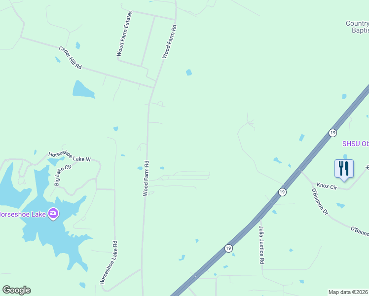 map of restaurants, bars, coffee shops, grocery stores, and more near 144 Wood Farm Road in Huntsville