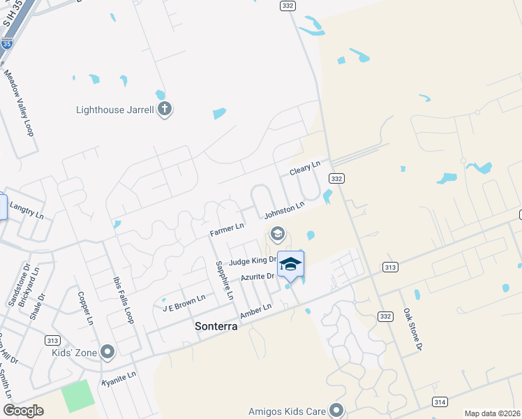 map of restaurants, bars, coffee shops, grocery stores, and more near 117 Koontz Loop in Jarrell